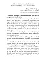 ảnh hưởng của khủng hoảng tài chính toàn cầu tới nông nghiệp việt nam – một số đánh giá bước đầu