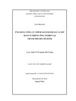 ỨNG DỤNG CÔNG CỤ CHÍNH SÁCH ĐÁNH GIÁ VÀ XẾP HẠNG Ô NHIỄM CÔNG NGHIỆP TẠI THÀNH PHỐ HỒ CHÍ MINH