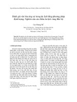 đánh giá văn hóa ứng xử trong du lịch bằng phương pháp định lượng nghiên cứu các điểm du lịch vùng bắc bộ