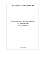 BÌNH CHỊU ÁP LỰC - QUY TRÌNH KIỂM ĐỊNH KỸ THUẬT AN TOÀN