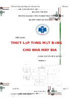 thiết kế công nghệ và nhà máy thực phẩm thiết lập tổng mặt bằng cho nhà máy bia