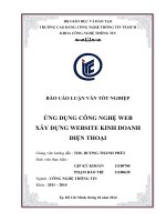 BÁO cáo LUẬN văn tốt NGHIỆP ỨNG DỤNG CÔNG NGHỆ WEB xây DỰNG WEBSITE KINH DOANH điện THOẠI