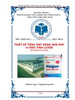 thiết kế tổng mặt bằng nhà máy đường tinh luyện