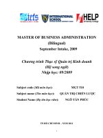 đề tài master of business administration