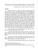 sản xuất và sử dụng phân bón lá ở việt nam