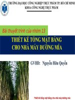 thiết kế tổng mặt bằng cho nhà máy đường mía