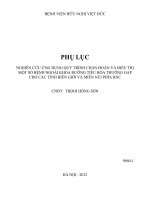 Nghiên cứu ứng dụng quy trình chẩn đoán và điều trị một số bệnh ngoại khoa đường tiêu hóa thường gặp cho các tỉnh biên giới và miền núi phía Bắc - Phụ lục
