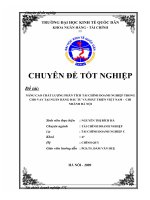 Nâng cao chất lượng phân tích tài chính doanh nghiệp trong cho vay tại ngân hàng đầu tư và phát triển việt nam - chi nhánh hà nội