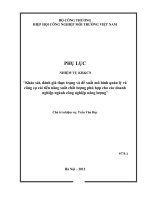 Đánh giá, khảo sát thực trạng và đề xuất mô hình quản lý và công cụ cải tiến năng suất chất lượng phù hợp cho doanh nghiệp ngành công nghiệp năng lượng - Phụ lục