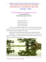 BÀI DỰ THI VẬN DỤNG KIẾN THỨC LIÊN MÔNĐỂ GIẢI QUYẾT CÁC TÌNH HUỐNG THỰC TIỄN Môn: Địa Lí – THCS