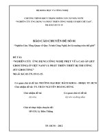 Nghiên cứu ứng dụng công nghệ phụt vữa cao áp (Jet Grouting) ở Việt Nam và phát triển thiết bị thi công Jet Grouting