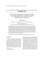 Phân tích các nhân tố ảnh hưởng đến sự hài lòng của doanh nghiệp đối với cử nhân các ngành khoa học xã hội và nhân văn