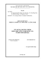 Xây dựng chương trình khoa học công nghệ quốc gia về biến đổi khí hậu