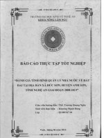đánh giá tình hình quản lý nhà nước về đất đai tại địa bàn xã đức sơn huyện anh sơn tỉnh nghệ an giai đoạn 2008-2013