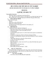 Đề cương đồ án tốt nghiệp KinhTế Đầu Tư