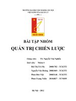 Tiểu luận môn quản trị chiến lược Xây dựng lợi thế cạnh tranh