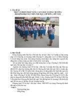 Một vài biện pháp nâng cao chất lượng chương Đội hình, Đội ngủ môn Thể dục lớp Bốn, lớp Năm