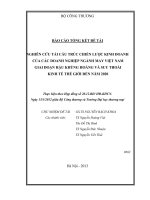Nghiên cứu tái cấu trúc chiến lược kinh doanh của các doanh nghiệp ngành may Việt Nam giai đoạn hậu khủng hoảng và suy thoái kinh tế thế giới đến năm 2020