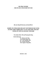 Nghiên cứu công nghệ sản xuất chế phẩm keo đặc UFC-85 có hàm lượng formaldehyt tự do thấp làm chất chống kết khối cho nhà máy đạm