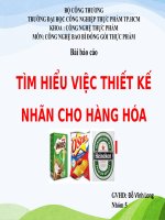 tiểu luận môn công nghệ bao bì đóng gói thực phẩm tìm hiểu việc thiết kế nhãn cho hàng hóa thực phẩm
