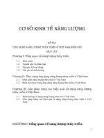 TIỂU LUẬN CƠ SỞ KINH TẾ NĂNG LƯỢNG ỨNG DỤNG NĂNG LƯỢNG THỦY TRIỀU Ở VIỆT NAM HIỆN NAY