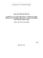 Nghiên cứu xây dựng bộ công cụ nhằm xác định dòng chảy tối thiểu trên sông; áp dụng thí điểm cho một hệ thống sông