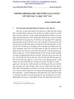 chương trình dạy học cho tương lai của intel với việc dạy  và học ngữ văn