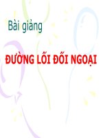 bài giảng đường lối đối ngoại