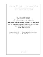 Khai thác hợp chất kháng vi sinh vật từ phụ phẩm nhà máy thuỷ sản bằng phương pháp sinh học và ứng dụng trong bảo quản thịt tươi