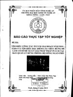 tìm hiểu công tác pccc rừng giai đoạn 2010-2014 và tìm hiểu đặc điểm cấu trúc rừng để làm cơ sở đề xuất giải pháp pccc r tại ban quản lý r phòng hộ sông ngàn phố