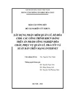 Xây dựng phần mềm quản lý, số hóa CSDL các công trình KHCN đăng trên ấn phẩm Công nghiệp Hóa chất, phục vụ quản lý, tra cứu và xuất bản trên mạng Internet