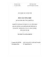 Nghiên cứu đánh giá tác động các công trình hồ chứa thượng nguồn đến diễn biến hình thái và tài nguyên-môi trường vùng cửa sông ven biển đồng bằng Bắc Bộ