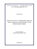 Tính năng sản xuất và định hướng chọn lọc nâng cao khả năng sinh trưởng của lợn Piétrain kháng stress