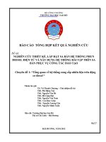 Nghiên cứu, thiết kế, lắp đặt sa bàn hệ thống phun Diesel điện tử và xây dựng hệ thống bài tập trên sa bàn phục vụ công tác đào tạo