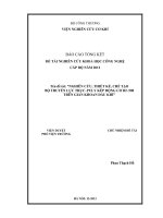Nghiên cứu, thiết kế, chế tạo bộ truyền lực trục - poly động cơ B2-500 trên giàn khoan dầu khí