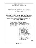 Nghiên cứu xây dựng một số giải pháp nhằm hoàn thiện quản lý nhà nước đối với các cơ sở bán buôn, bán lẻ chủ yếu ở nước ta