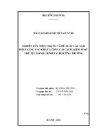 Nghiên cứu thực trạng và đề xuất các giải pháp nâng cao chất lượng cải cách, kiểm soát thủ tục hành chính tại Bộ Công thương