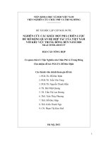 Nghiên cứu các khâu đột phá chiến lược để mở rộng quan hệ hợp tác của Việt Nam với khu vực Trung Đông đến năm 2020