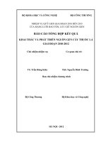 Khai thác và phát triển nguồn gen cây thuốc lá giai đoạn 2010-2012
