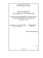 ứng dụng công nghệ thông tin trong quản lý các trường phổ thông dân tộc nội trú