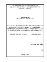 Đánh giá và phân vùng các tai biến môi trường dọc đường quốc lộ từ Hà Nội đi các tỉnh Tây Bắc. Đề xuất các giải pháp kỹ thuật-công trình và mô hình phòng ngừa, khắc phục tai biến môi trường