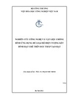 Nghiên cứu công nghệ và vật liệu chống dính ứng dụng để loại bỏ hiện tượng kết dính hạt ure trên đáy tháp tạo hạt