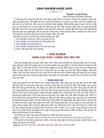 KINH NGHIỆM NGHỀ GIÁO