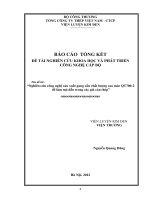 Nghiên cứu công nghệ sản xuất gang cầu chất lượng cao mác QT700-2 để làm má dẫn trong giá cán thép