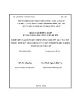 Nghiên cứu xây dựng quy trình công nghệ sản xuất vắcxin phòng bệnh tay chân miệng EV71 ở quy mô phòng thí nghiệm