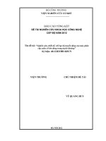 Nghiên cứu, thiết kế, chế tạo bộ truyền động của máy phân cấp xoắn cỡ lớn dùng trong tuyển khoáng