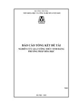 Nghiên cứu gia cường thuỷ tinh bằng phương pháp hóa học