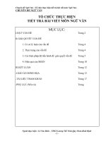 Chuyên đề Ngữ Văn : Tổ chức thực hiện tiết trả bài viết môn Ngữ Văn