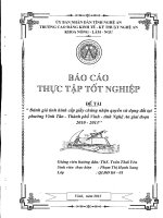 đánh giá tình hình cấp giấy chứng nhận quyền sử dụng đất tại phường vinh tan - vinh - nghệ an giai đoạn 2010 - 2013