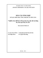 Nghiên cứu, thiết kế, chế tạo máy bay siêu nhỏ tự động bay theo quỹ đạo yêu cầu